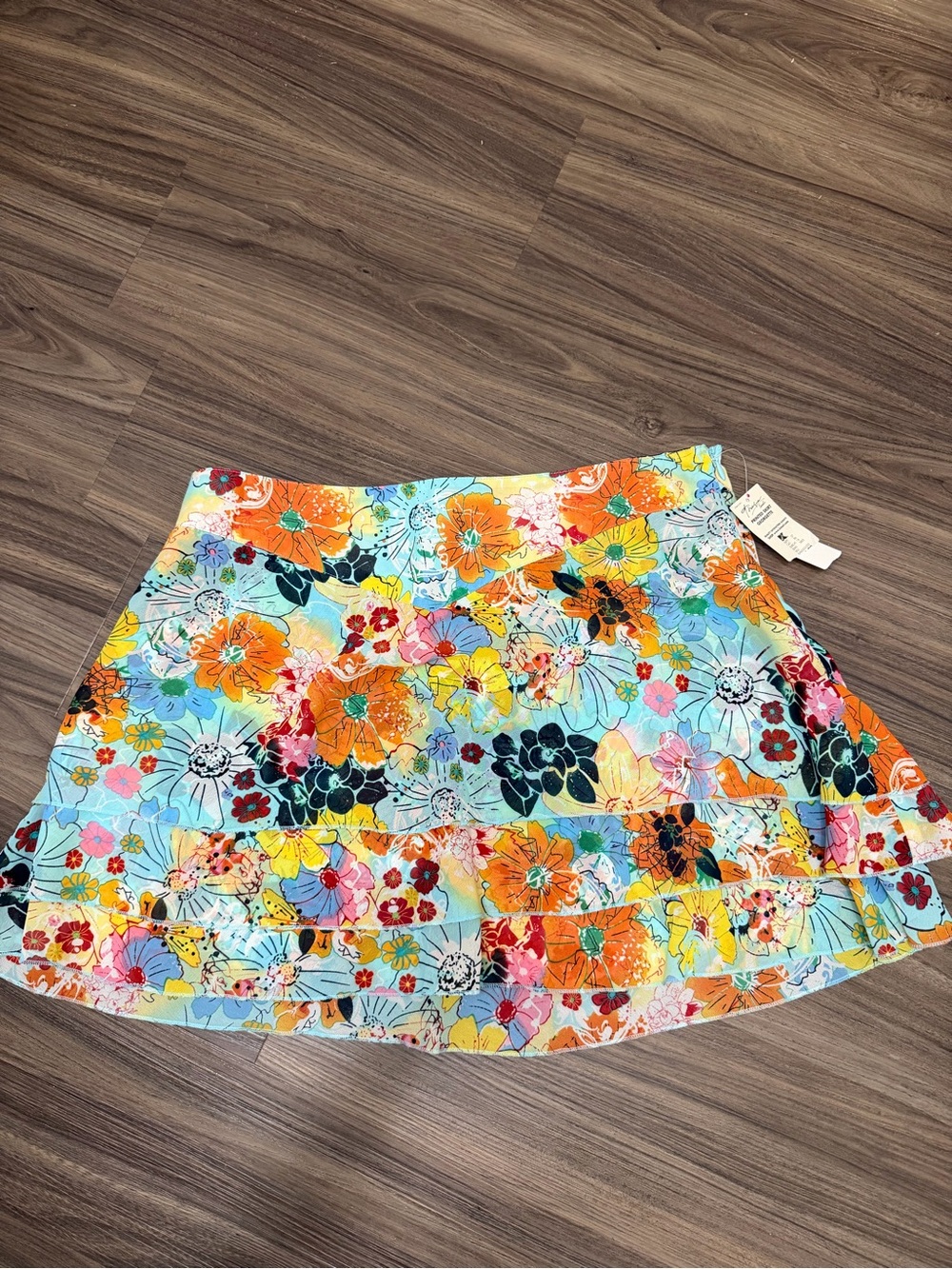 Thalia Sodi 9/10 fit women sz S or M Floral Tiered Mini Skirt - Multicolor y2k